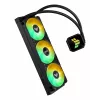 Viską viename skystas aušintuvas ASUS TUF GAMING LC III 360 ARGB — 120 mm ventiliatoriai, palaiko AM4/LGA1200/LGA1700/AM5, juoda