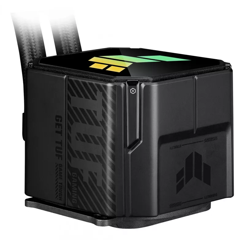 Viską viename skystas aušintuvas ASUS TUF GAMING LC III 360 ARGB — 120 mm ventiliatoriai, palaiko AM4/LGA1200/LGA1700/AM5, juoda