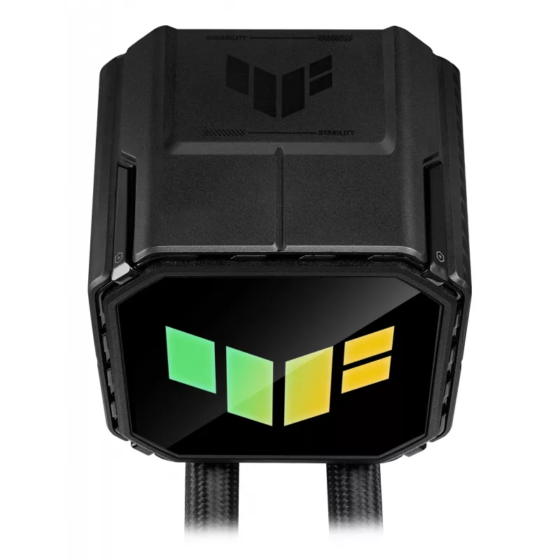 Viską viename skystas aušintuvas ASUS TUF GAMING LC III 360 ARGB — 120 mm ventiliatoriai, palaiko AM4/LGA1200/LGA1700/AM5, juoda