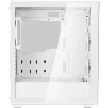 Tower korpusas SidabrinėSTONE FARA 515FXR (baltas) — midi bokšto korpusas, suderinamas su ATX / micro-ATX