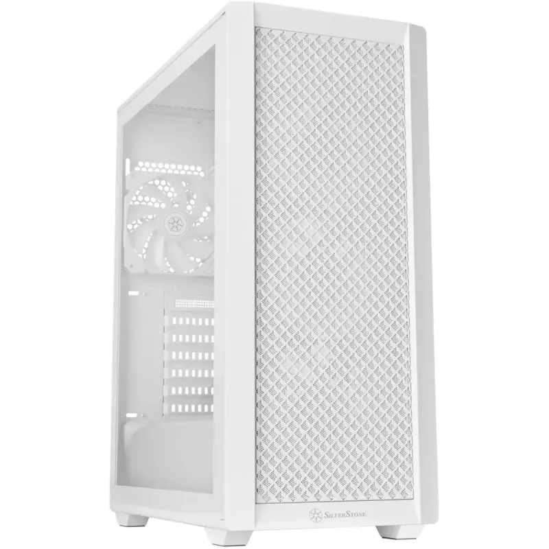 Tower korpusas SidabrinėSTONE FARA 515FXR (baltas) — midi bokšto korpusas, suderinamas su ATX / micro-ATX
