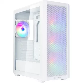 Tower korpusas SidabrinėSTONE FARA 515FXR (baltas) — midi bokšto korpusas, suderinamas su ATX / micro-ATX