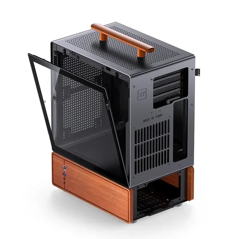 Kompiuterio korpusas Jonsbo T7 Midi-Tower mATX Grūdintas stiklas juodas