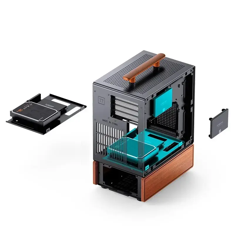 Kompiuterio korpusas Jonsbo T7 Midi-Tower mATX Grūdintas stiklas juodas