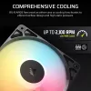 Aušinimo ventiliatorius CORSAIR RS120-R ARGB 120mm 3-pack, 120 mm, ARGB apšvietimas, 3 ventiliatoriai