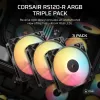 Aušinimo ventiliatorius CORSAIR RS120-R ARGB 120mm 3-pack, 120 mm, ARGB apšvietimas, 3 ventiliatoriai