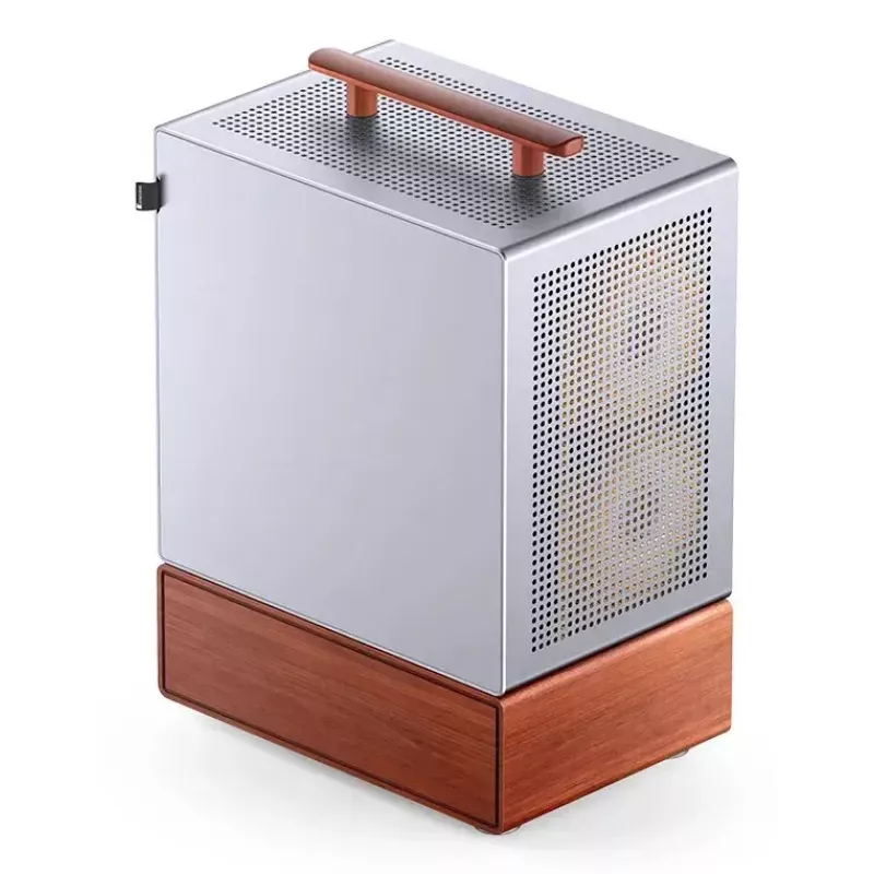 PC korpusas Jonsbo T7 Midi Tower mATX grūdintas stiklas sidabrinis
