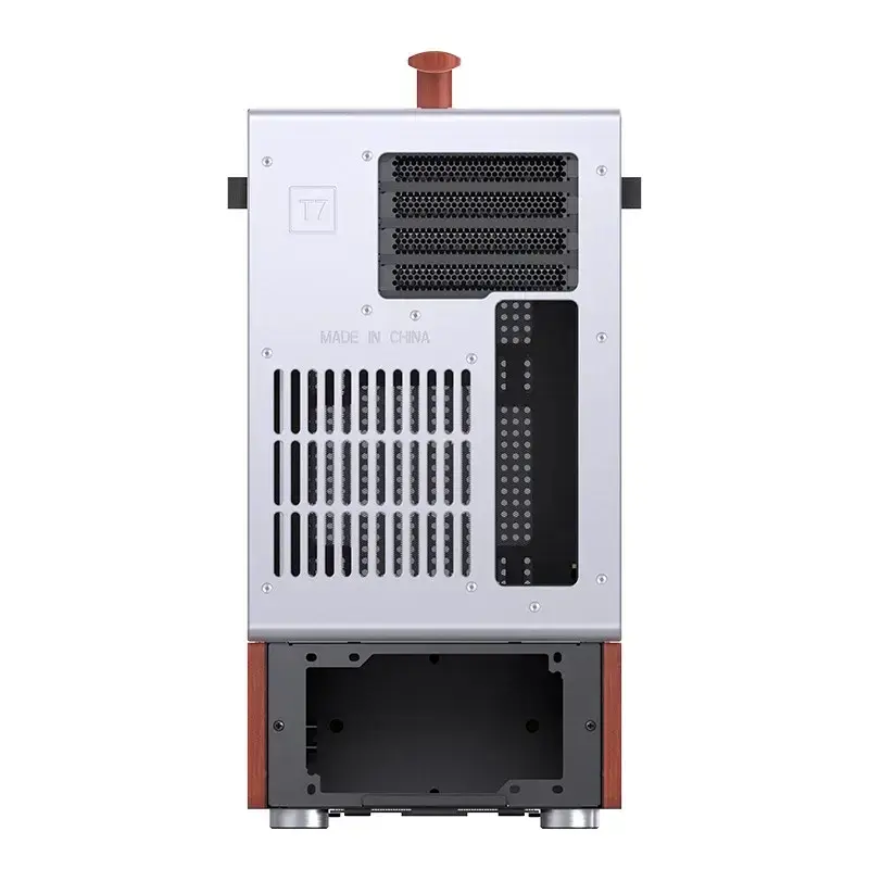 PC korpusas Jonsbo T7 Midi Tower mATX grūdintas stiklas sidabrinis