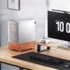 PC korpusas Jonsbo T7 Midi Tower mATX grūdintas stiklas sidabrinis