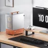 PC korpusas Jonsbo T7 Midi Tower mATX grūdintas stiklas sidabrinis