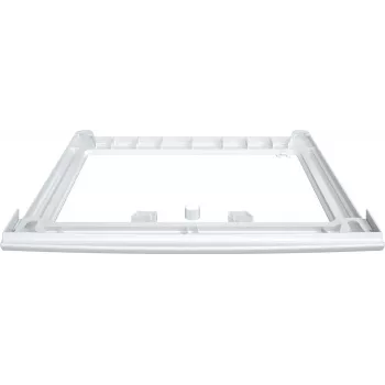 Džiovyklės montavimo rinkinys Bosch WTZ27410, skirtas džiovyklei pastatyti ant skalbimo mašinos, plastikinis, plotis 593 mm, gylis 556 mm