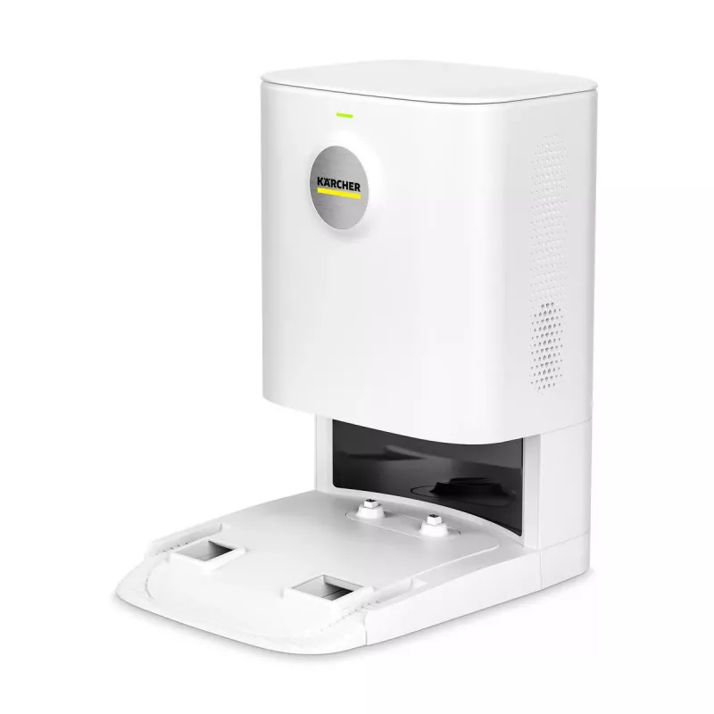 Įkrovimo bazė Kärcher RCV 5 siurbimo stotelė, balta, 4 L dulkių maišelio talpa, 420×290×460 mm