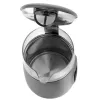 Elektrinis virdulys Adler AD 1305 G — 1,7 l, 2200 W, reguliuojamas termostatas, LED ekranas, pilkas