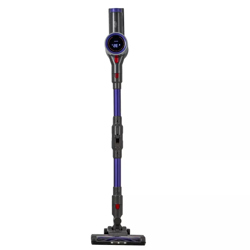 Belaidis dulkių siurblys Adler AD 7061 Allergy-friendly PRO — 22.2V baterija, 30 min veikimo laikas, 0.8 l beciklonis dulkių konteineris, EPA12/HEPA13 filtracija, 350 W maks., juodas