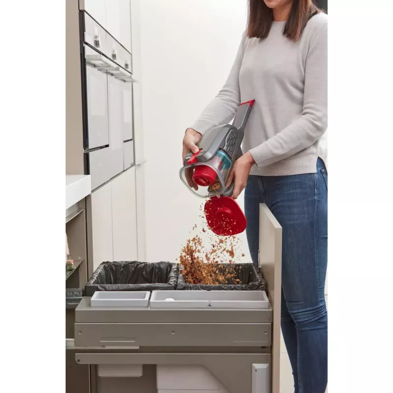 Rankinis dulkių siurblys Juoda & Decker BHHV315J — 12 V belaidis, 20 AW siurbimo galia, 0,7 l be maišelio, 16 min veikimo laikas