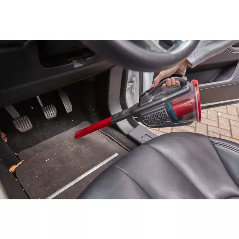 Rankinis dulkių siurblys Juoda & Decker BHHV315J — 12 V belaidis, 20 AW siurbimo galia, 0,7 l be maišelio, 16 min veikimo laikas