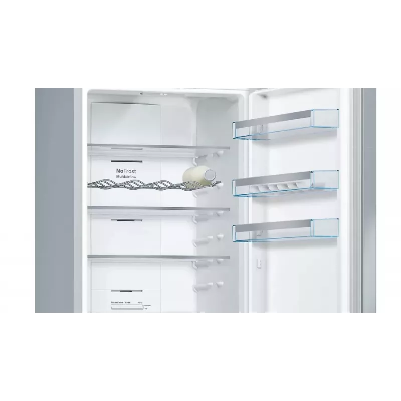 Bosch Serie 4 KGN397IEQ šaldytuvas-šaldiklis Laisvai pastatomas 368 L Nerūdijantis plienas