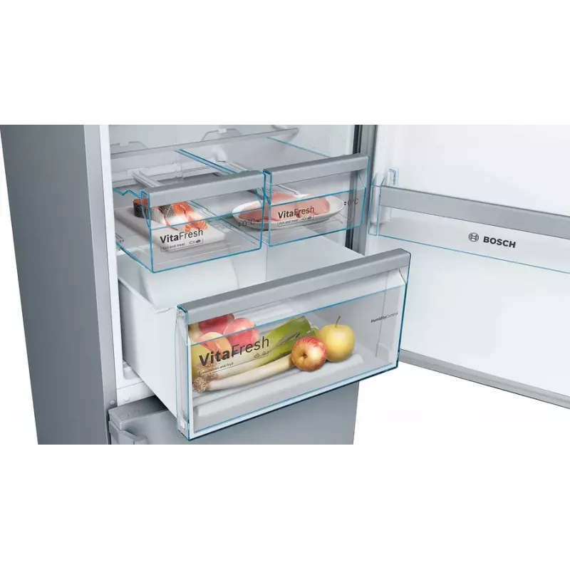 Bosch Serie 4 KGN397IEQ šaldytuvas-šaldiklis Laisvai pastatomas 368 L Nerūdijantis plienas