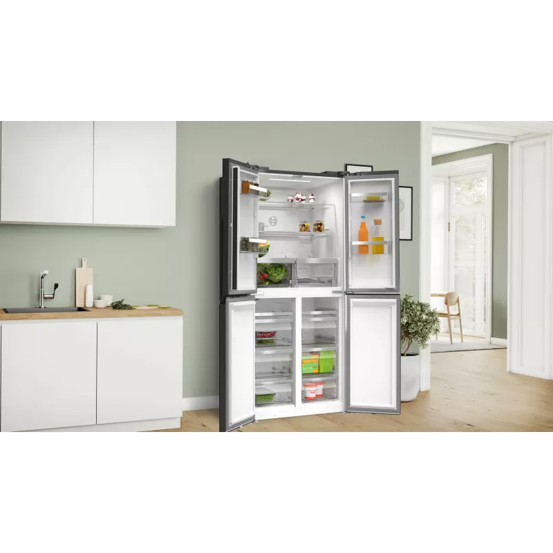 Bosch Serie 4 KMC85LBEA šaldytuvas-šaldiklis, pastatomas, 547 l, juodas