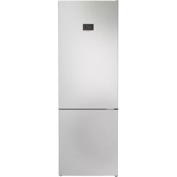 Šaldytuvas-šaldiklis laisvai pastatomas Bosch Serie 4 KGN497LDF — 440 L bendras, 311 L šaldytuvas + 129 L šaldiklis, NoFrost, LED ekranas, Nerūdijantis plienas