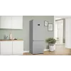 Šaldytuvas-šaldiklis laisvai pastatomas Bosch Serie 4 KGN497LDF — 440 L bendras, 311 L šaldytuvas + 129 L šaldiklis, NoFrost, LED ekranas, Nerūdijantis plienas