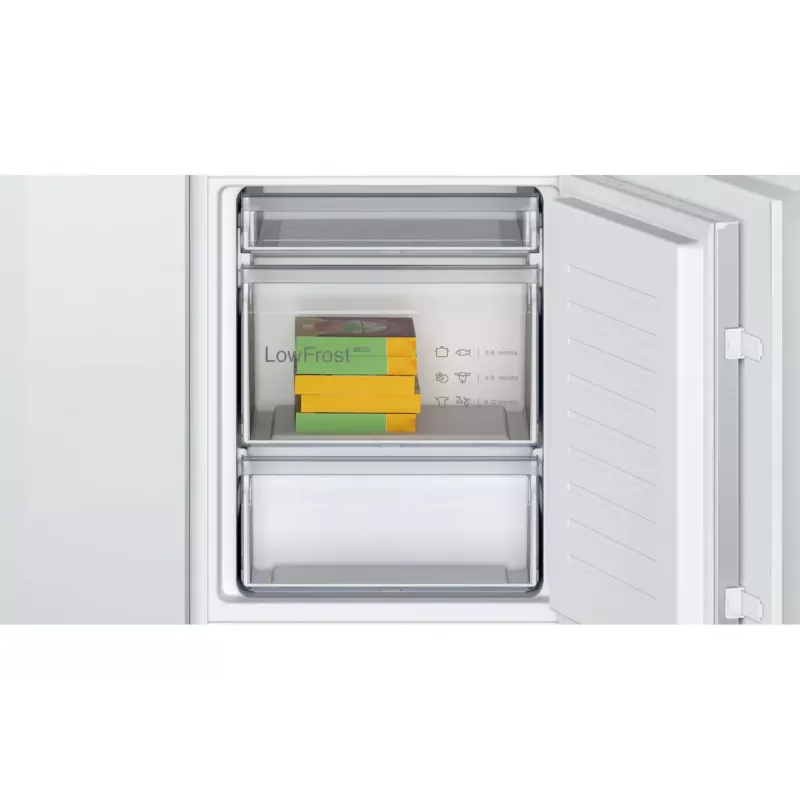 Šaldytuvas su šaldikliu Bosch Serie 2 KIV86NSE0 — 267 L, apatinis šaldiklis, baltas, 177,2×54,1×54,8 cm, energijos klasė E