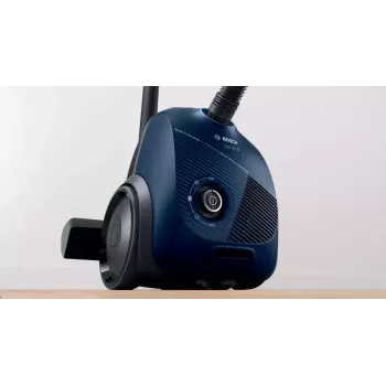 Cilindrinis dulkių siurblys Bosch Serie 2 BGBS2BU1T — 850 W, 3,5 l dulkių maišelis, 8 m veikimo spindulys, mėlynas