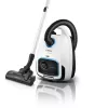 Cilindrinis dulkių siurblys Bosch Serie 6 BGB6SIL1 — 700 W, 4 L dulkių maišelis, HEPA 13, 12 m veikimo spindulys, baltas