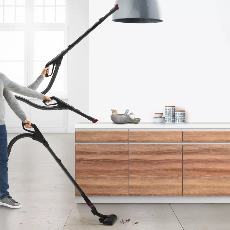 Cilindrinis dulkių siurblys Bosch Serie 6 BGB6X330 — 600 W, HEPA 13, 4 L dulkių maišelis, kietoms grindims ir kilimams, 6 kg, pilka/juoda