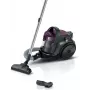 Cilindrinis dulkių siurblys Bosch BGC05AAA1 — 700 W, 1,5 l be maišelio, HEPA 12, teleskopinis nerūdijančio plieno vamzdis, 9 m spindulys, pilkas
