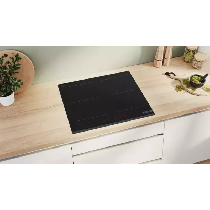 Bosch Serie 6 PVQ631HC1E kaitlentė Juoda Įmontuojama 59.2 cm Zoninė indukcinė kaitlentė 4 zona (-os)