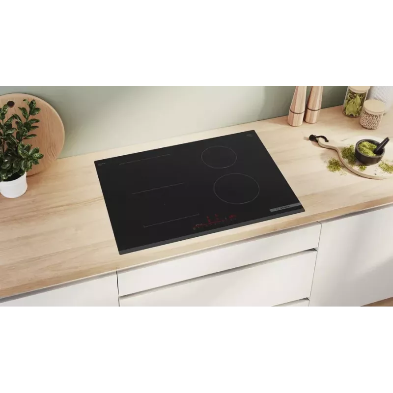 Bosch Serie 6 PVS731HB1E kaitlentė Juoda Įmontuojamas 70 cm Indukcinė kaitlentė su zonomis 4 zonos(-ų)