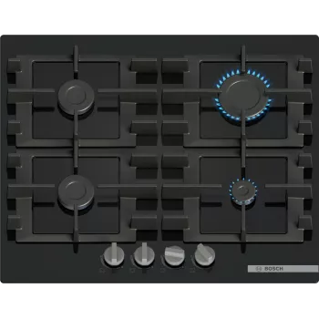 Bosch Serie 4 PNP6B6K40 kaitlentė juoda įmontuojama 60 cm dujinė 4 zonos