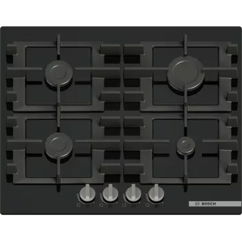 Bosch Serie 4 PNP6B6K40 kaitlentė juoda įmontuojama 60 cm dujinė 4 zonos