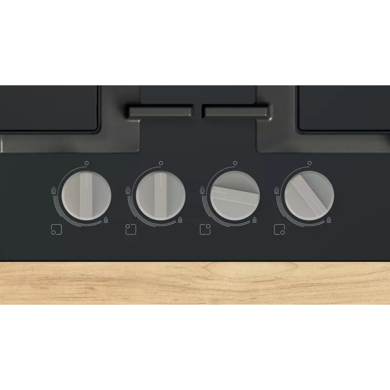 Bosch Serie 4 PNP6B6K40 kaitlentė juoda įmontuojama 60 cm dujinė 4 zonos