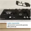 Įmontuojama dujinė kaitlentė Bosch PCH6A5I90 — 60 cm, nerūdijantis plienas, 4 dujinės zonos + 1 wok degiklis, Flame Select, ketaus grotelės