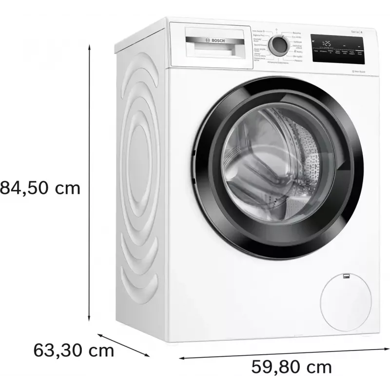 Skalbimo mašina Bosch WAN2827FPL priekinio įkrovimo 7 kg 1200 aps./min. A+++ balta LED ekranas 598×845×590 mm