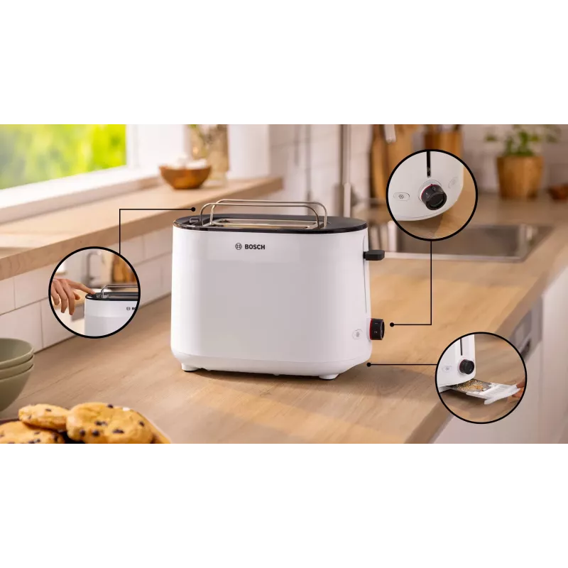 Bosch TAT2M121 skrudintuvas 6 2 riekėms 950 W baltas