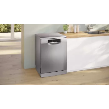 Indaplovė Bosch Serie 2 SMS25GI09F — laisvai pastatoma, 12 komplektų, 60 cm, 46 dB, šilumokaičio džiovinimas