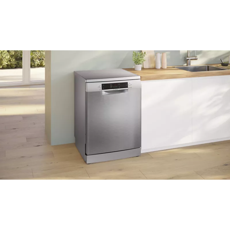 Indaplovė Bosch Serie 2 SMS25GI09F — laisvai pastatoma, 12 komplektų, 60 cm, 46 dB, šilumokaičio džiovinimas