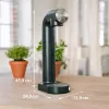 Sodos aparatas BRITA sodaONE Juoda Sidabrinė — saturatorius, 60 l našumas, be BPA, 450×129×240 mm