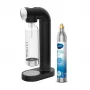 Sodos aparatas BRITA sodaONE Juoda Sidabrinė — saturatorius, 60 l našumas, be BPA, 450×129×240 mm