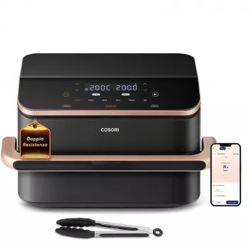 Cosori Dual Blaze Twinfry Chef Edition Dviguba 10 L atskirai stovinti 2800 W karšto oro gruzdintuvė Tamsiai pilka, Rožinis auksas