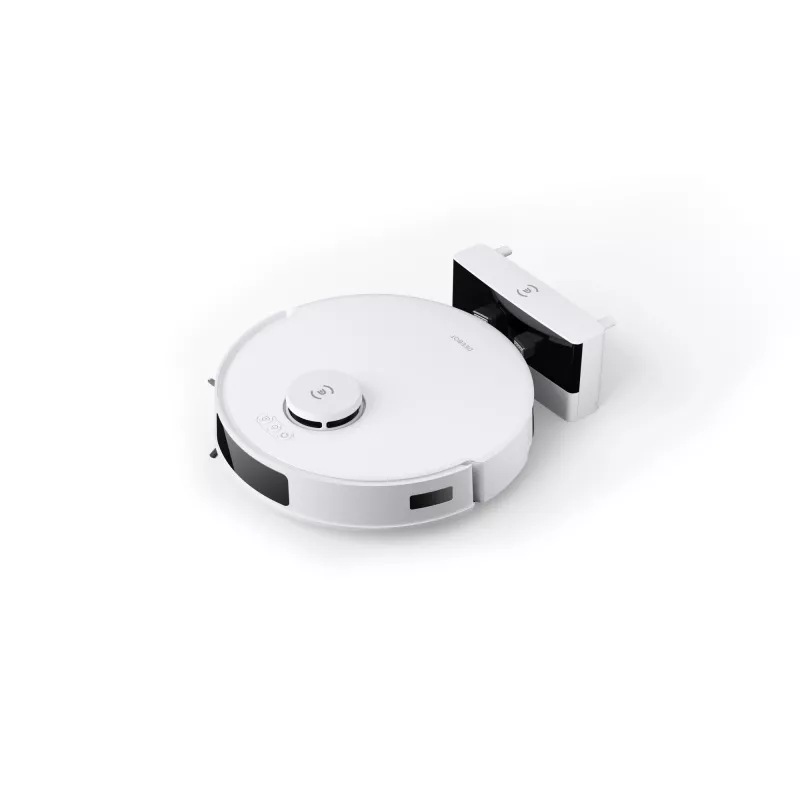 Robotinis dulkių siurblys Ecovacs Deebot N20 Plus — beciklis 0,4 L dulkių, 0,22 L vandens, 5200 mAh, 300 min, 96 mm aukštis, baltas