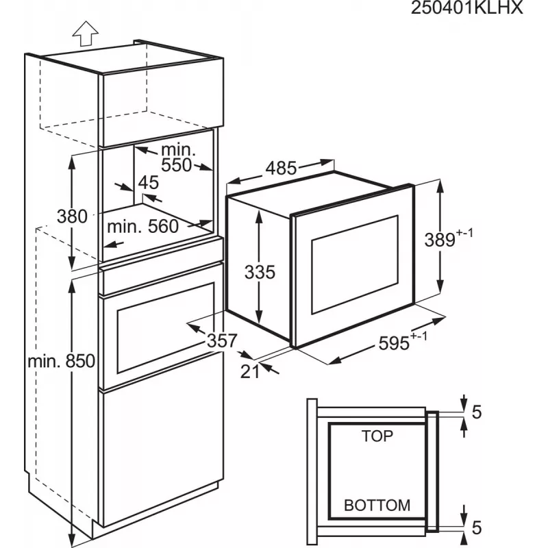 Electrolux LMS4253TMX juoda, satino plieno Kombinuota mikrobangų krosnelė Įmontuojama 900 W