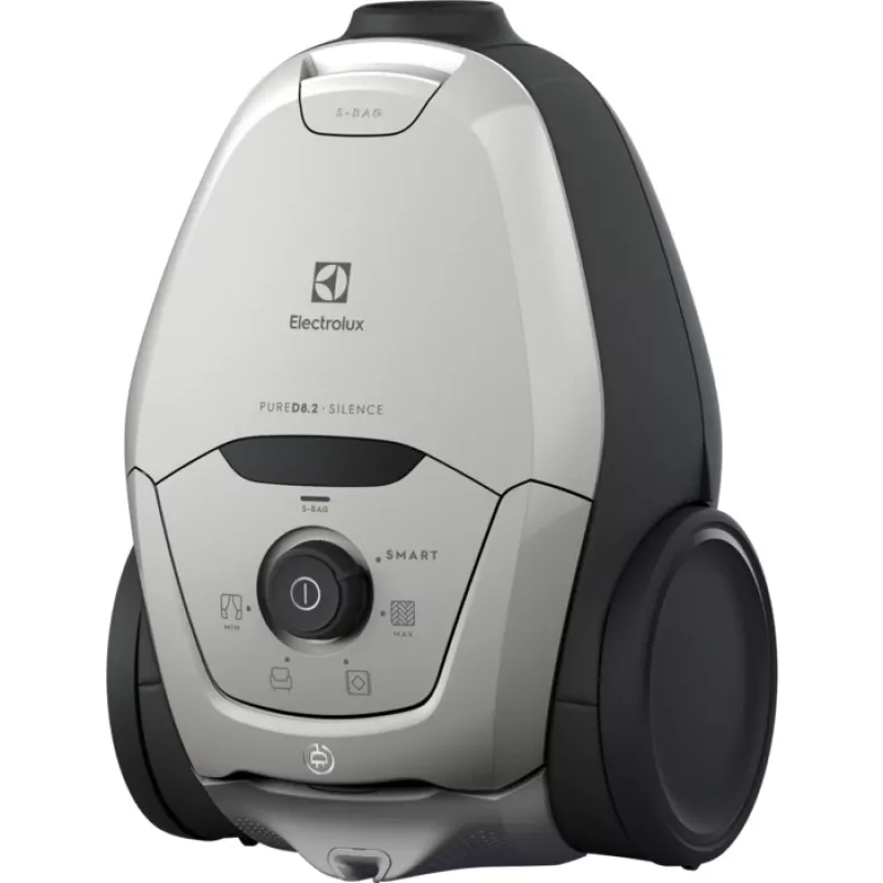 Cilindrinis dulkių siurblys Electrolux Pure D8 — 3,5 l dulkių maišelis, 600 W, teleskopinis vamzdis, higieninis filtras, 12 m veikimo spindulys