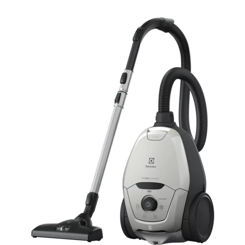 Cilindrinis dulkių siurblys Electrolux Pure D8 — 3,5 l dulkių maišelis, 600 W, teleskopinis vamzdis, higieninis filtras, 12 m veikimo spindulys