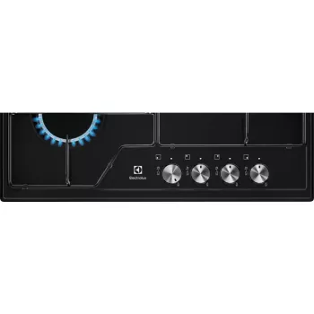 Electrolux EGS6424K, Juoda, Įmontuojama, 60 cm, Dujinė, 4 kaitviečių