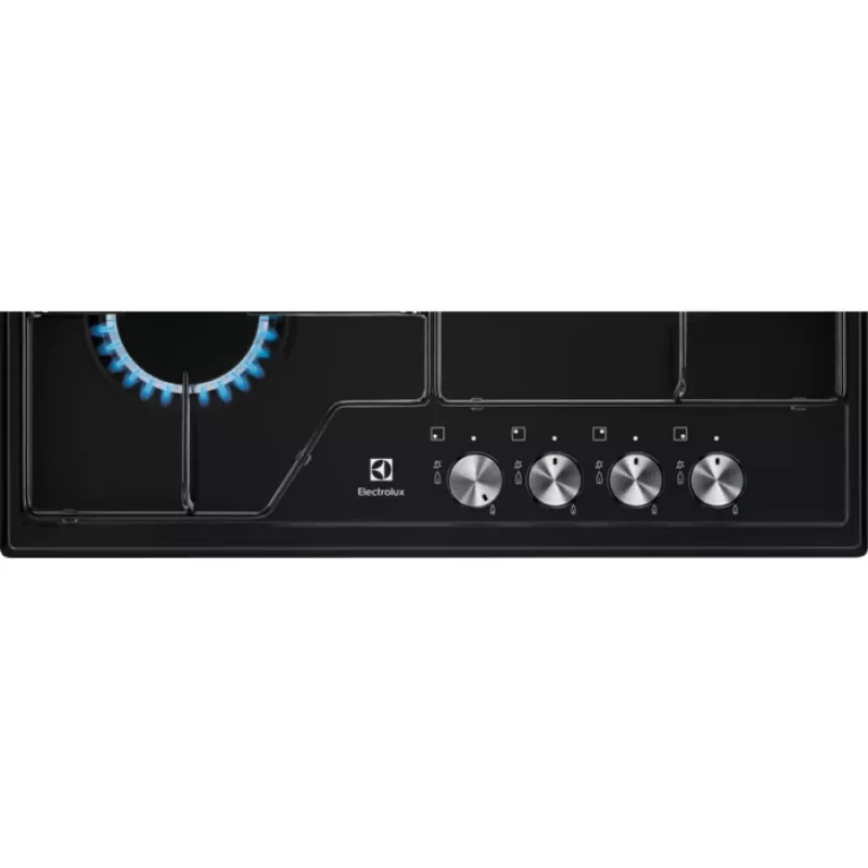 Electrolux EGS6424K, Juoda, Įmontuojama, 60 cm, Dujinė, 4 kaitviečių