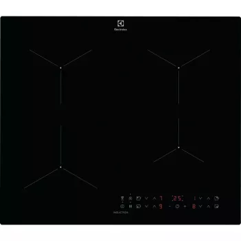 Electrolux LIL61434C juoda įmontuojama 59 cm zoninė indukcinė kaitlentė 4 zonos (-ų)